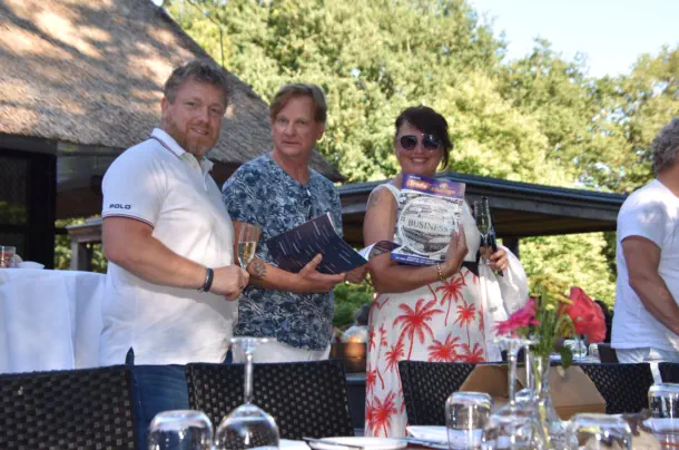 Therecia, Jeroen en Leo-Ondernemersnetwerkdiner bij Hotel Restaurant Hoogholten